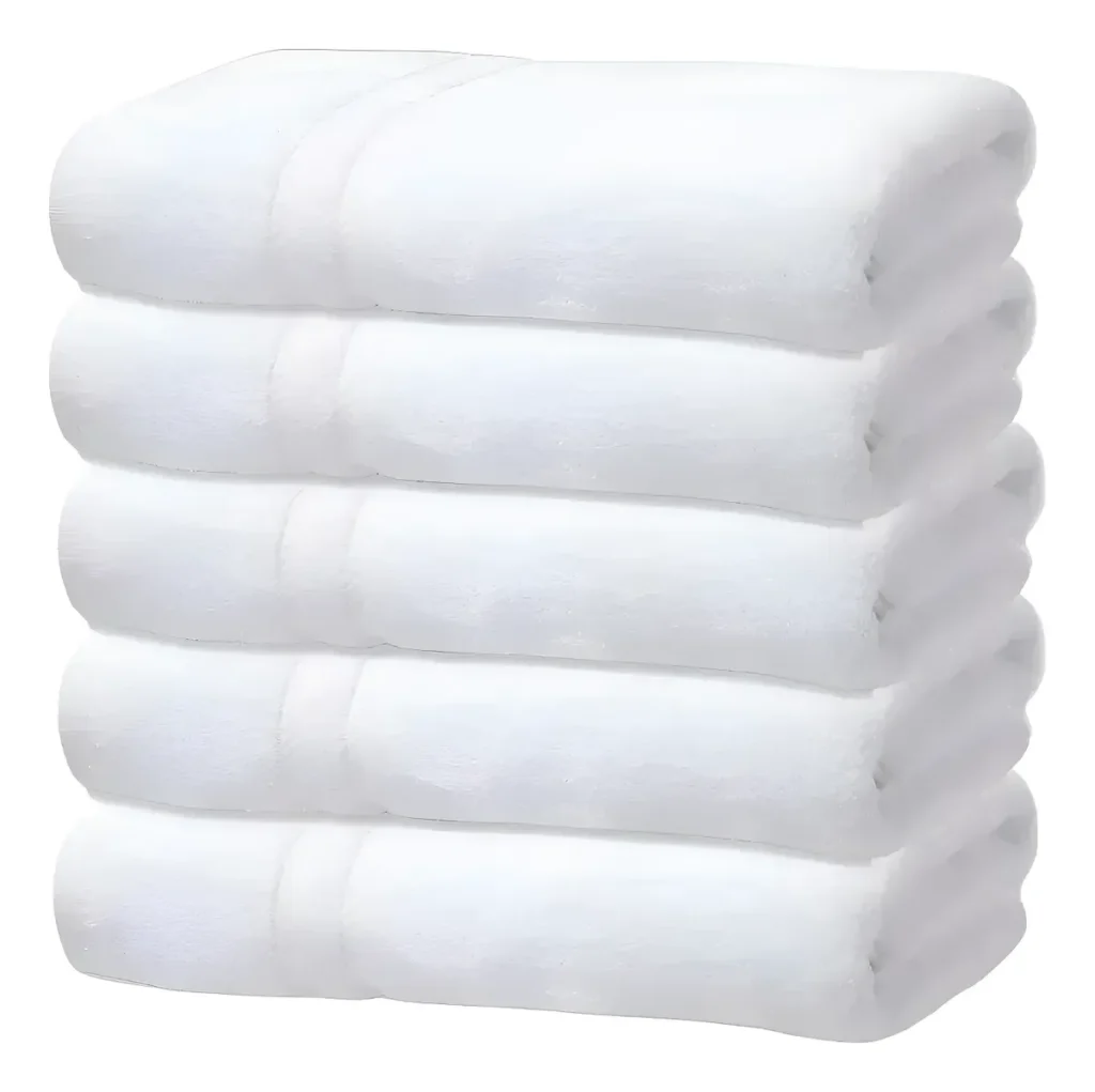 Kit 5 Toalhas Banho Gigante Grossa Hotel Luxo 75x150cm 480g Branco Hotel