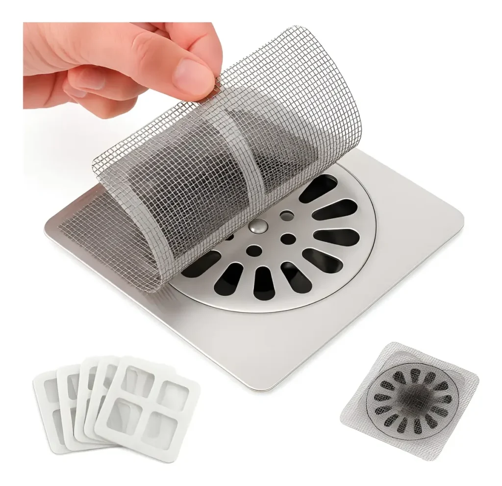 Kit 50 Tela Protetor Ralo Adesivo Cinza 10×10 Cm Anti Inseto