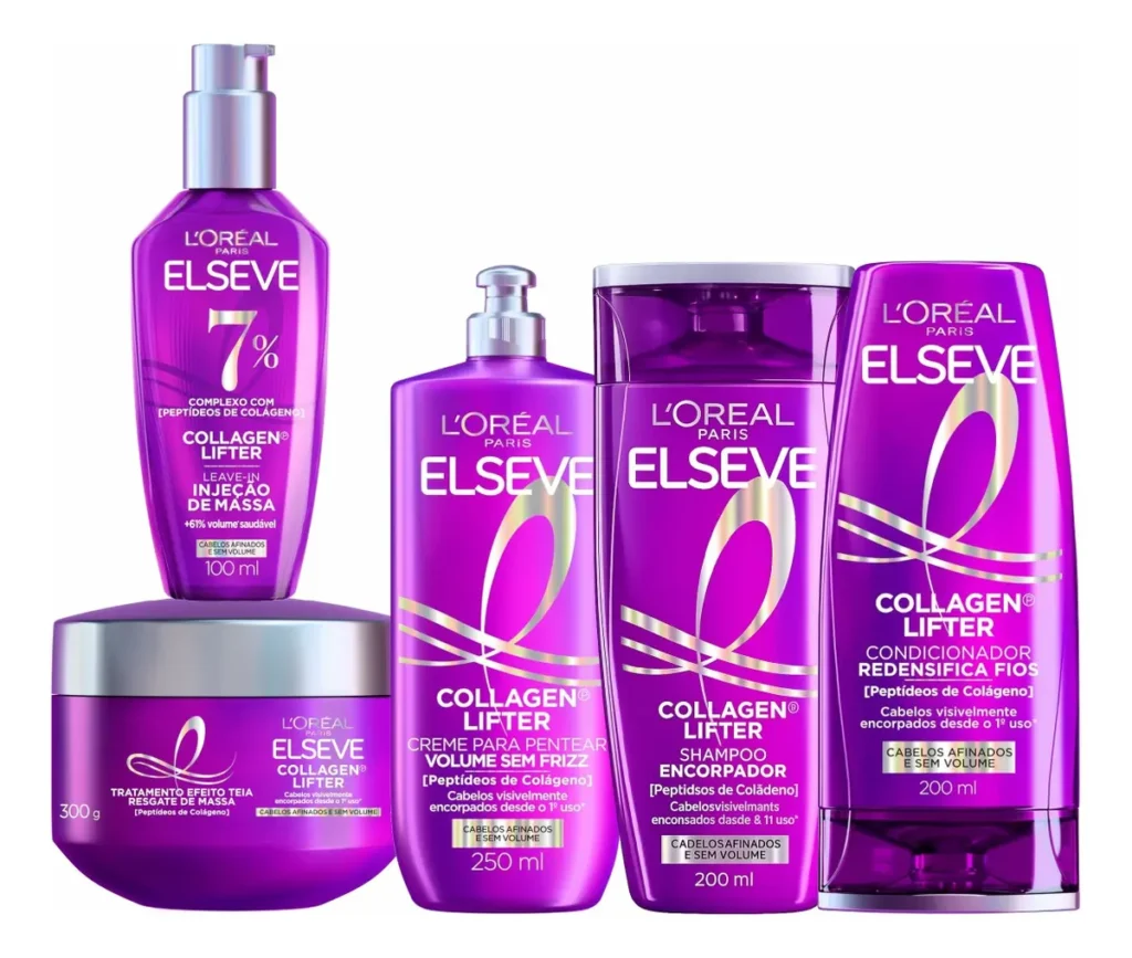 Kit Completo Elseve Collagen Lifter 5 Produtos L`oréal Paris 200ml