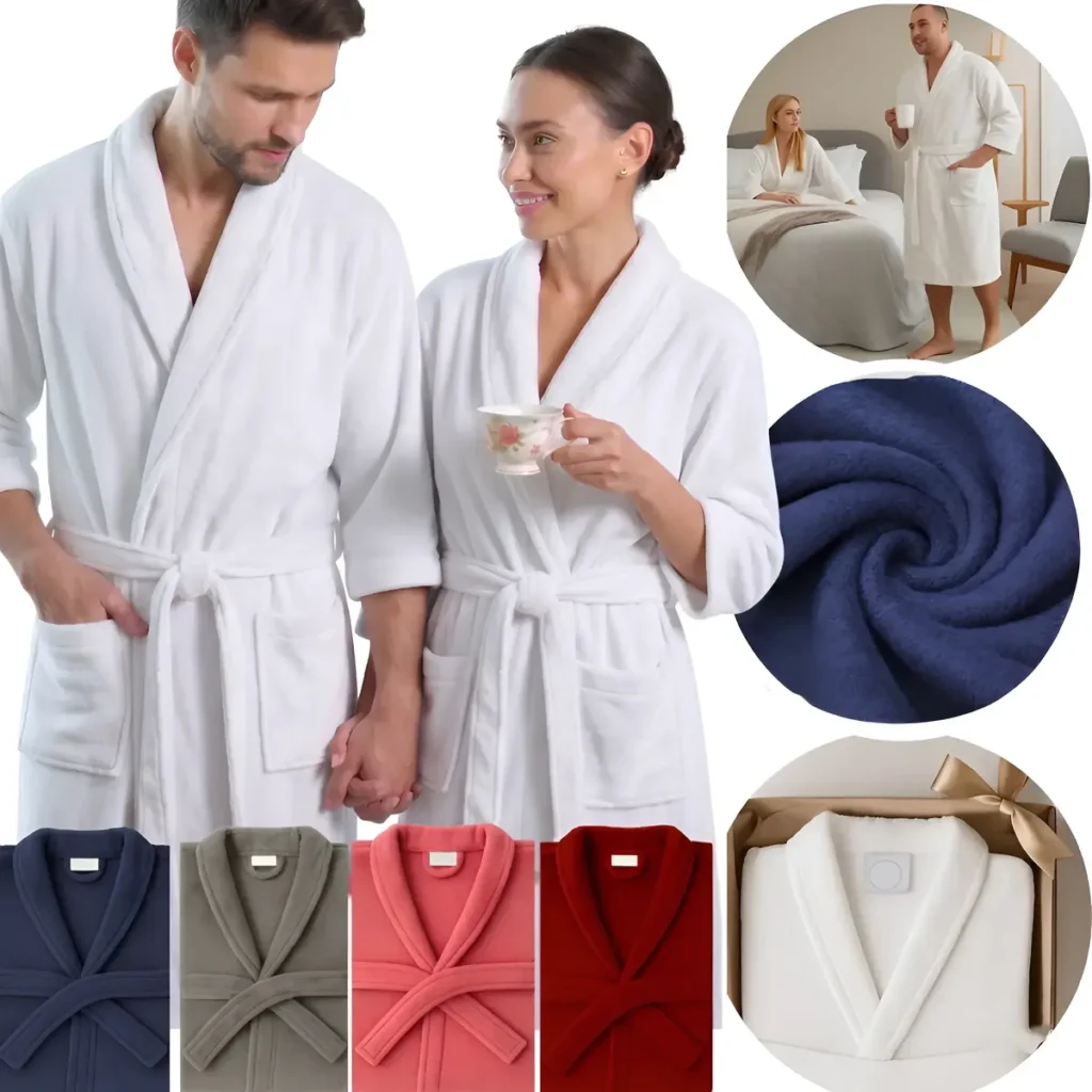 Roupão Adulto Microfibra Feminino Masculino Banho Inverno Branco G
