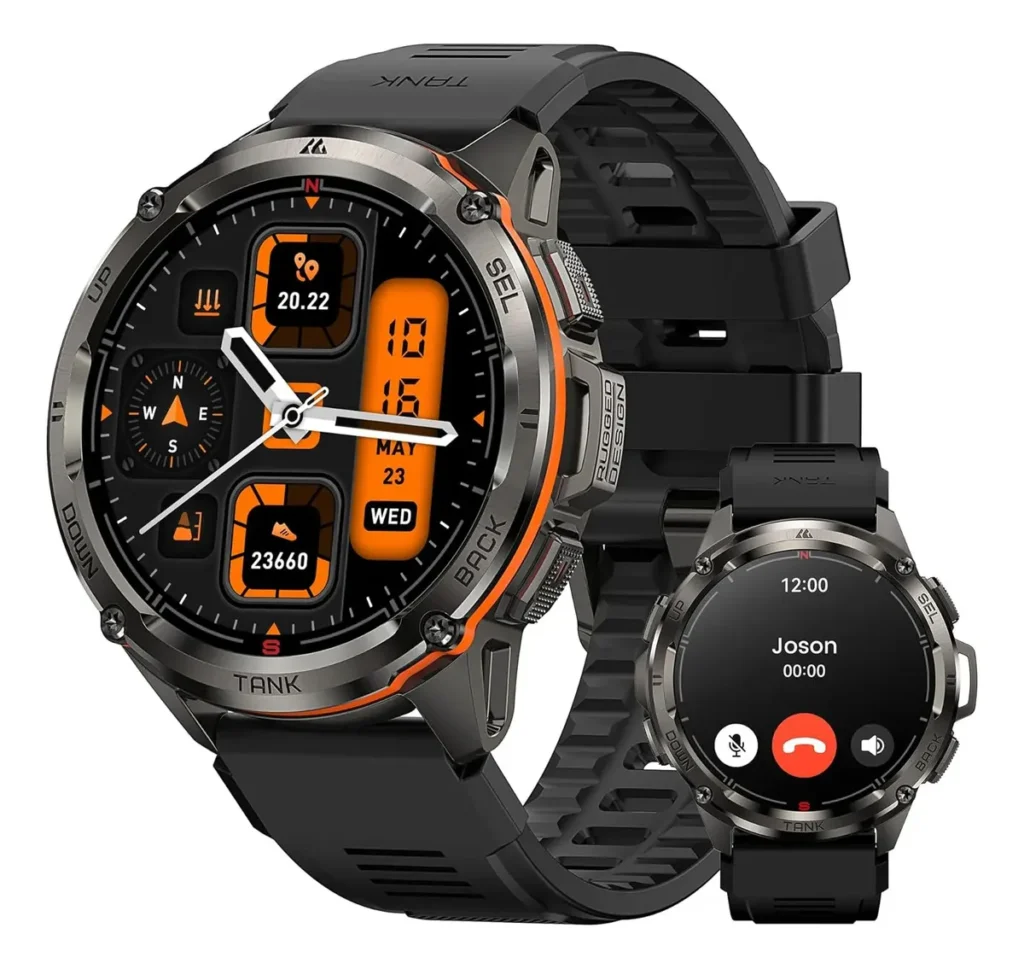 Smartwatch Kospet Tank T3 Ultra Masculino, Com GPS e Tela AMOLED de 1.43″